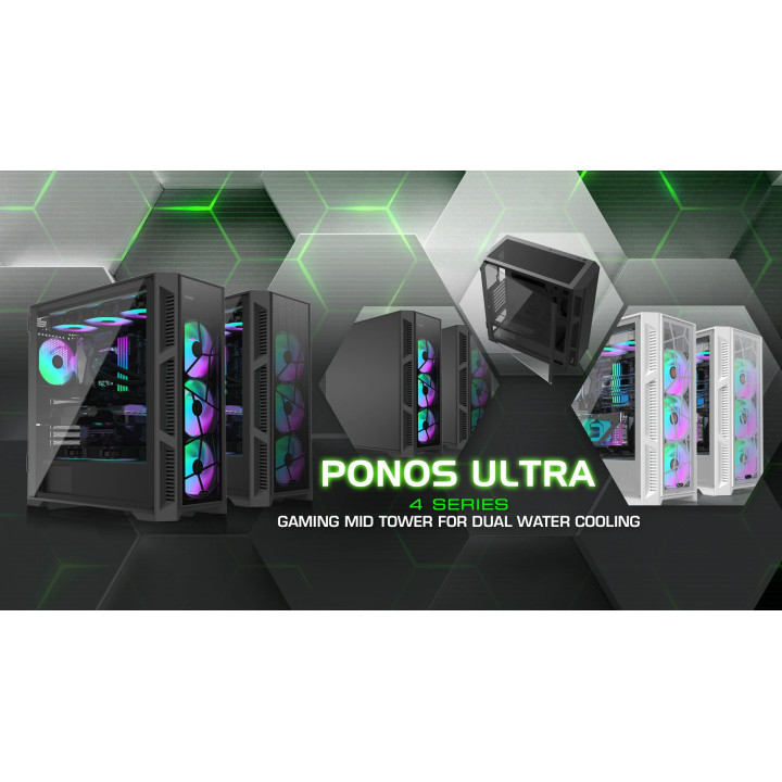 Кутия за компютър Raijintek PONOS ULTRA WHITE TG4 , EATX - 0R20B00227