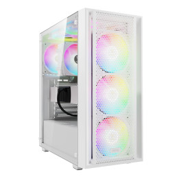 Кутия за компютър Gamdias AURA GC2 Elite White, ATX , Mesh, RGB, Tempered Glass - GAMDIAS-AURA-GC2-ELITE-WH
