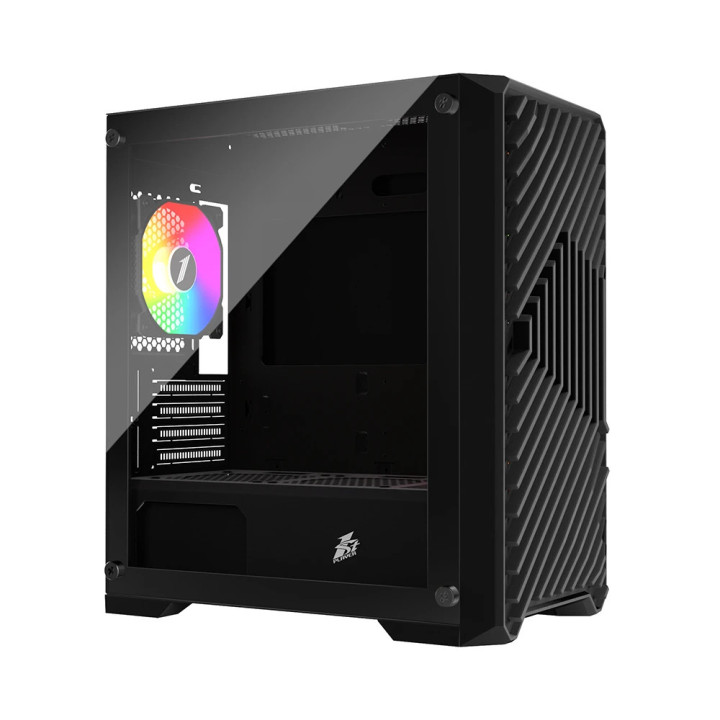 Кутия за компютър 1stPlayer TRILOBITE T5 Black, mATX - T5-4F1-BK