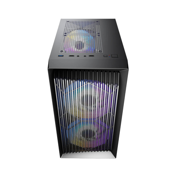 Кутия за компютър 1stPlayer BS-2, mATX, с 3бр вентилатори - BS-2-3F1-BK