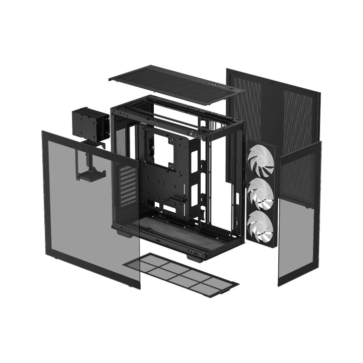 Кутия за компютър DeepCool CH780, E-ATX, Dual-Chamber - R-CH780-BKADE41-G-1