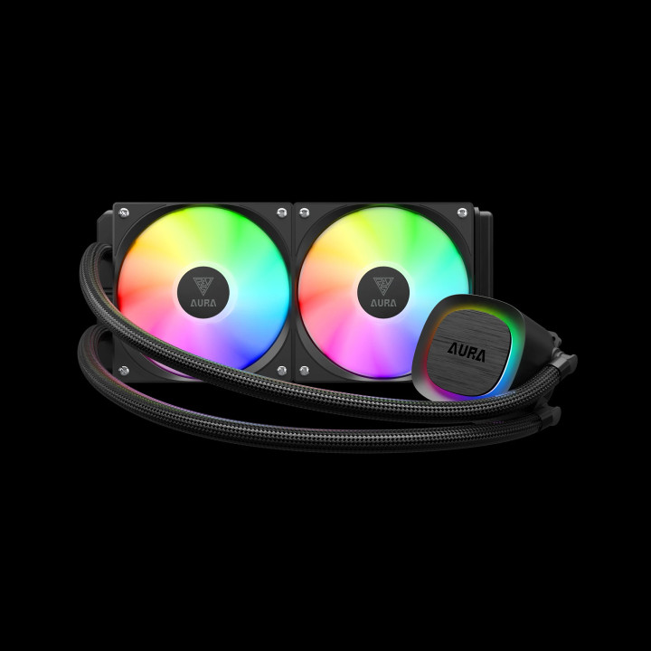 Водно охлаждане Gamdias AURA GL240 v2, 240mm, aRGB - GAMDIAS-AURA-GL240-V2