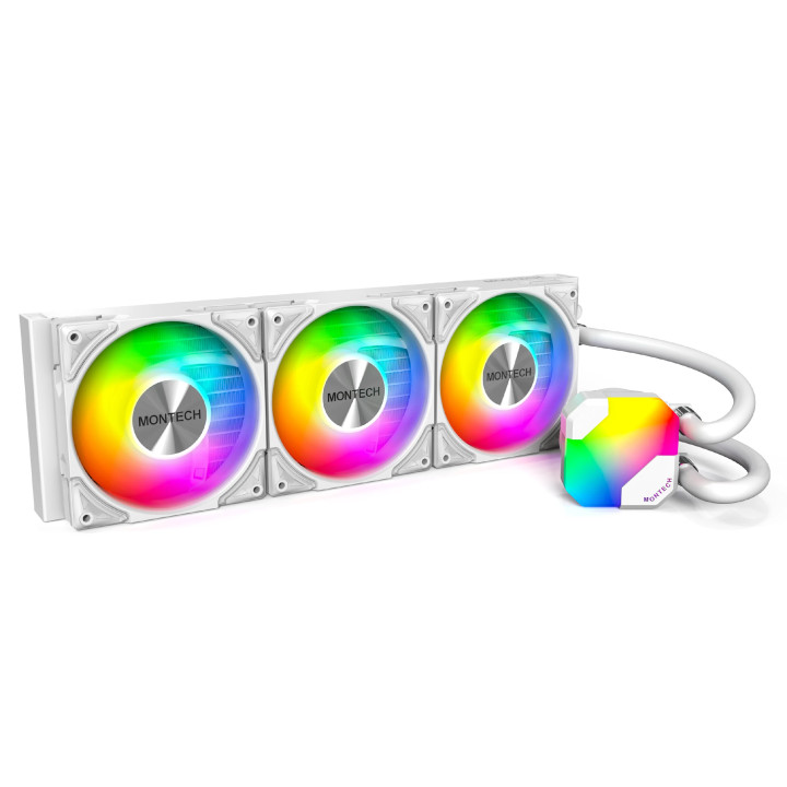 Водно охлаждане Montech Hyper Flow ARGB 360, CPU Liquid Cooler, White - MONTECH-HYPER-FLOW-ARGB-360-WH