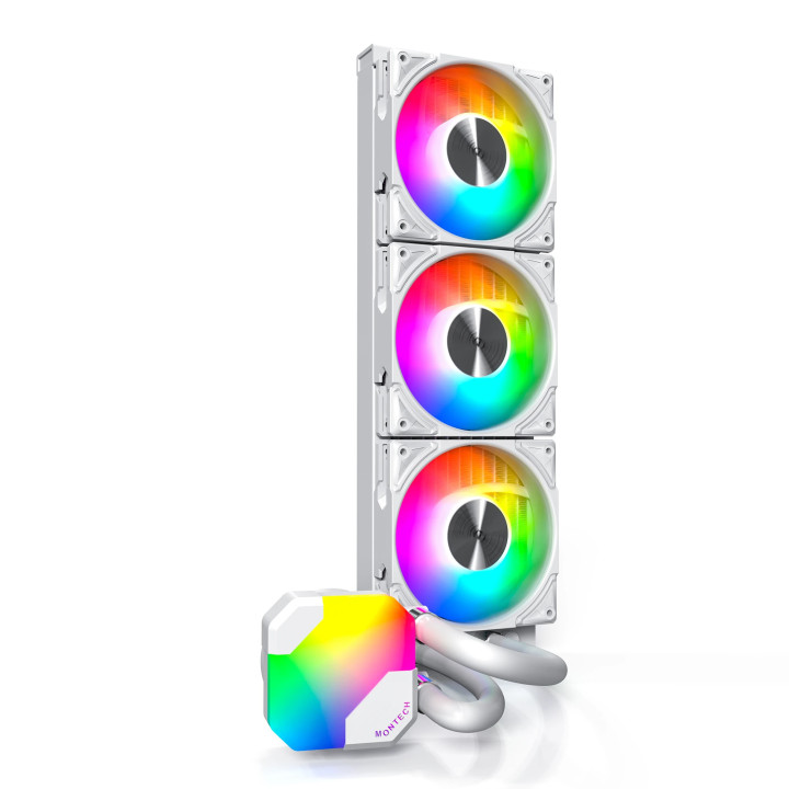 Водно охлаждане Montech Hyper Flow ARGB 360, CPU Liquid Cooler, White - MONTECH-HYPER-FLOW-ARGB-360-WH