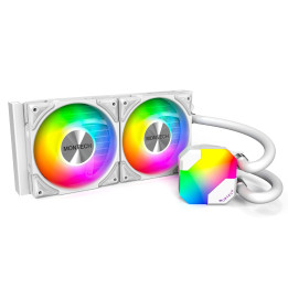 Водно охлаждане Montech Hyper Flow ARGB 240, CPU Liquid Cooler, White - MONTECH-HYPER-FLOW-ARGB-240-WH