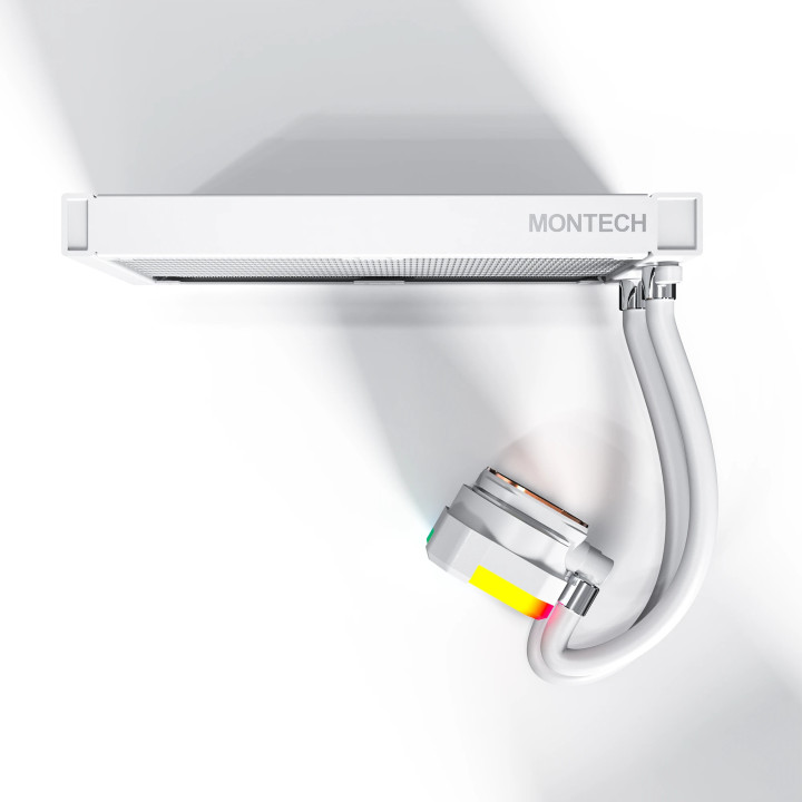 Водно охлаждане Montech Hyper Flow ARGB 240, CPU Liquid Cooler, White - MONTECH-HYPER-FLOW-ARGB-240-WH