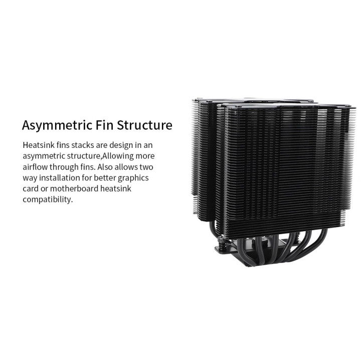 Охладител за процесор Thermalright Peerless Assassin 120 Black, Dual-Tower, LGA1851/LGA1700/AM5 - PEERLESS-ASSASSIN-120-BLACK