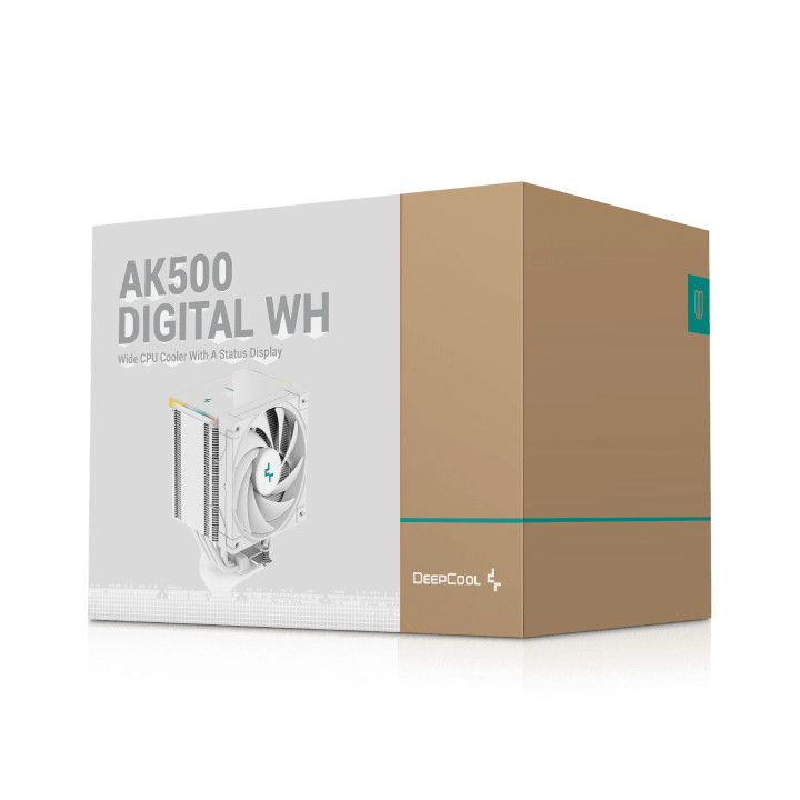 Охладител за процесор DeepCool AK500 Digital White, LGA1700/AM5 - R-AK500-WHADMN-G