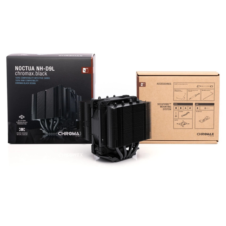 Охладител за процесор Noctua NH-D9L chromax.black, LGA1851/1700/1200/AM5 - NH-D9L.CH.BK