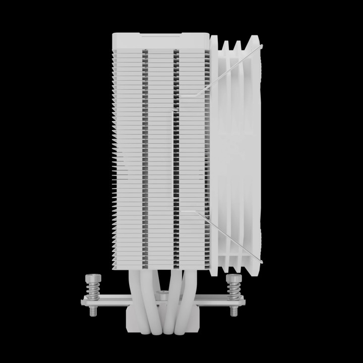 Охладител за процесор Gamdias BOREAS E2 410 White, LGA1700/AM5 - BOREAS-E2-410-WH