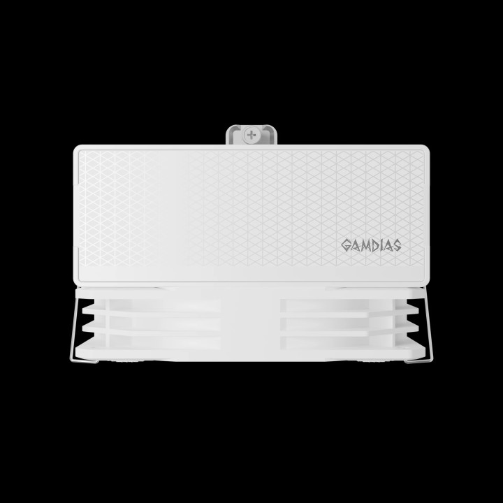 Охладител за процесор Gamdias BOREAS E2 410 White, LGA1700/AM5 - BOREAS-E2-410-WH