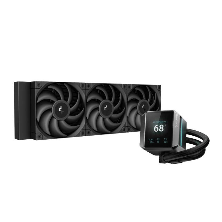 Водно охлаждане DeepCool MYSTIQUE 360, LCD Screen, A-RGB - R-LX750-BKDSNMP-G-1