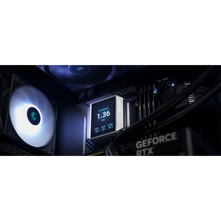 Водно охлаждане DeepCool MYSTIQUE 360, LCD Screen, A-RGB - R-LX750-BKDSNMP-G-1