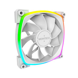 Вентилатор Montech RX120 PWM, REVERSE Fan, 120mm, ARGB, White - MONTECH-RX120-PWM-WH