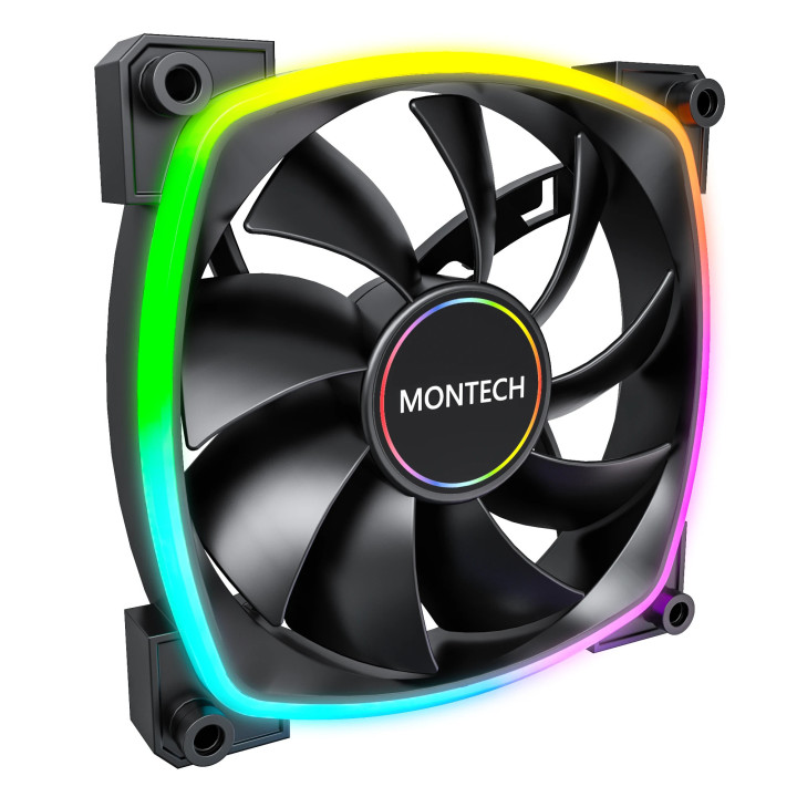 Вентилатор Montech AX140 PWM, Fan 140mm, ARGB, Black - MONTECH-AX140-PWM-BK