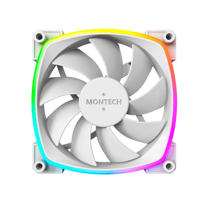 Вентилатор Montech AX120 PWM, Fan 120mm, ARGB, White - MONTECH-AX120-PWM-WH