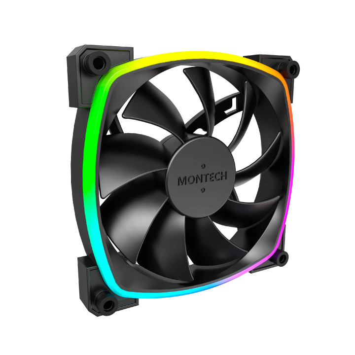 Вентилатор Montech AX120 PWM, Fan 120mm, ARGB, Black - MONTECH-AX120-PWM-BK