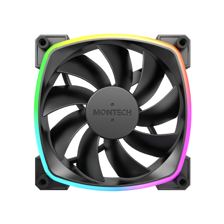 Вентилатор Montech AX120 PWM, Fan 120mm, ARGB, Black - MONTECH-AX120-PWM-BK