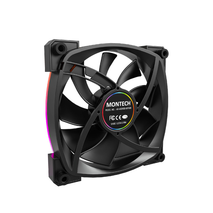 Вентилатор Montech AX120 PWM, Fan 120mm, ARGB, Black - MONTECH-AX120-PWM-BK