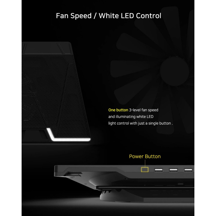 Охлаждаща поставка за лаптоп Zalman ZM-NS3000, 17" Black