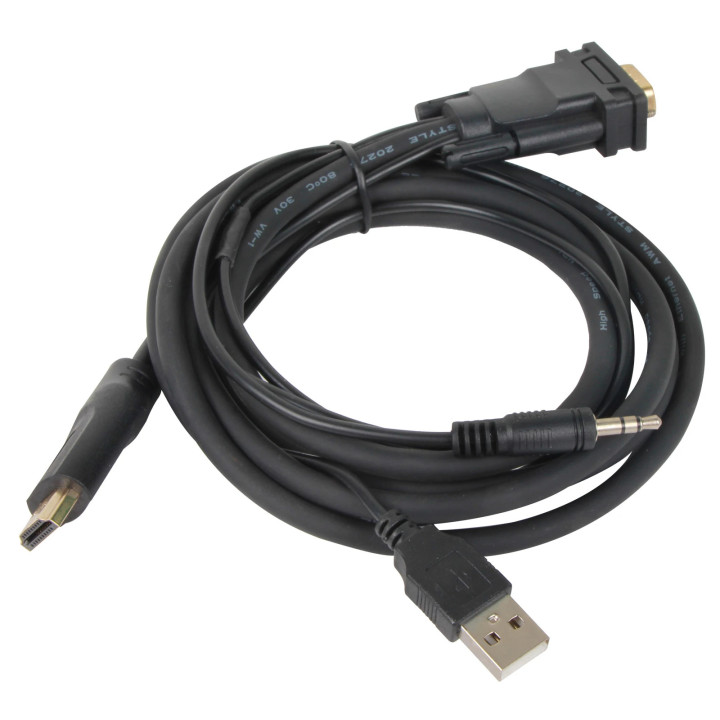Кабел VCom VGA M / HDMI M - CG493A-1.8m