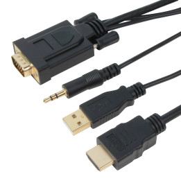 Кабел VCom HDMI M / VGA M - CG598A-1.8m