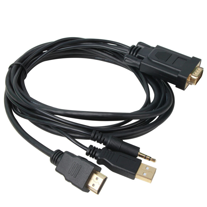 Кабел VCom HDMI M / VGA M - CG598A-1.8m