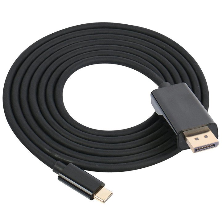Кабел VCom Cable Type-C to DisplayPort - 8K Black - CU422C-1.8m