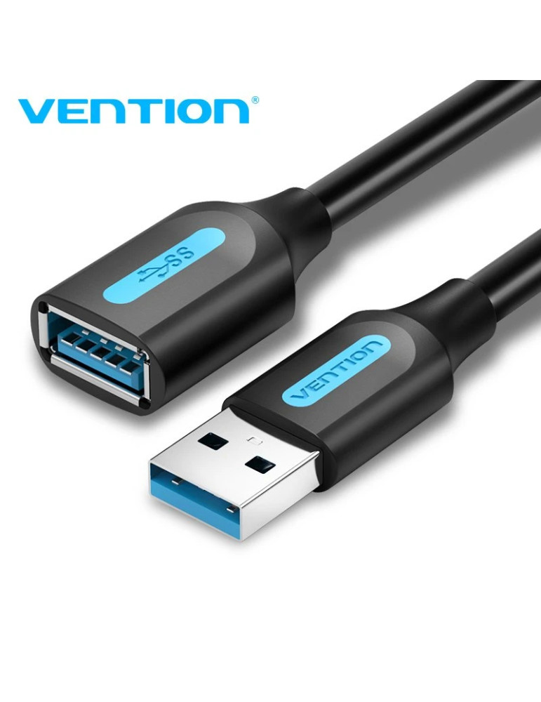 Кабел Vention USB 3.0  Extension AM / AF - 3.0M Black - CBHBI