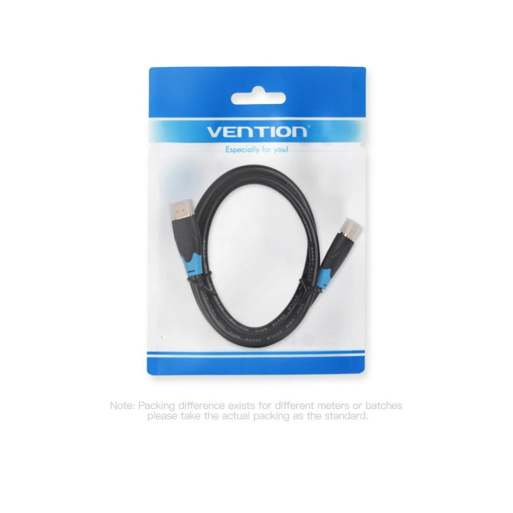 Кабел Vention HDMI v2.0 M / M 4K/60Hz Gold - 8M Black - AACBK