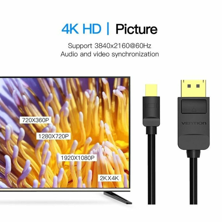 Кабел Vention Mini Display Port M to Display Port M 3.0m - HAABI