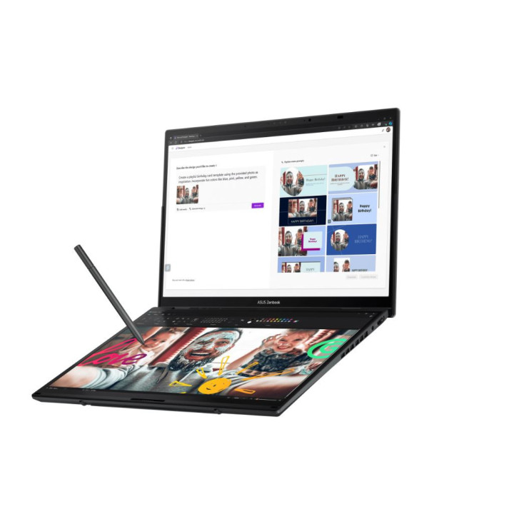 Лаптоп Asus Zenbook DUO UX8406MA-PZ051W, Intel Core Ultra 9 185H, 14" 3K OLED 120Hz Touch, RAM 32GB LPDDR5X, 2TB SSD, Windows 11 Home - 90NB12U1-M00F80