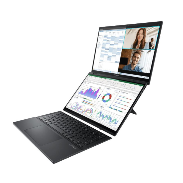 Лаптоп Asus Zenbook DUO UX8406MA-PZ051W, Intel Core Ultra 9 185H, 14" 3K OLED 120Hz Touch, RAM 32GB LPDDR5X, 2TB SSD, Windows 11 Home - 90NB12U1-M00F80