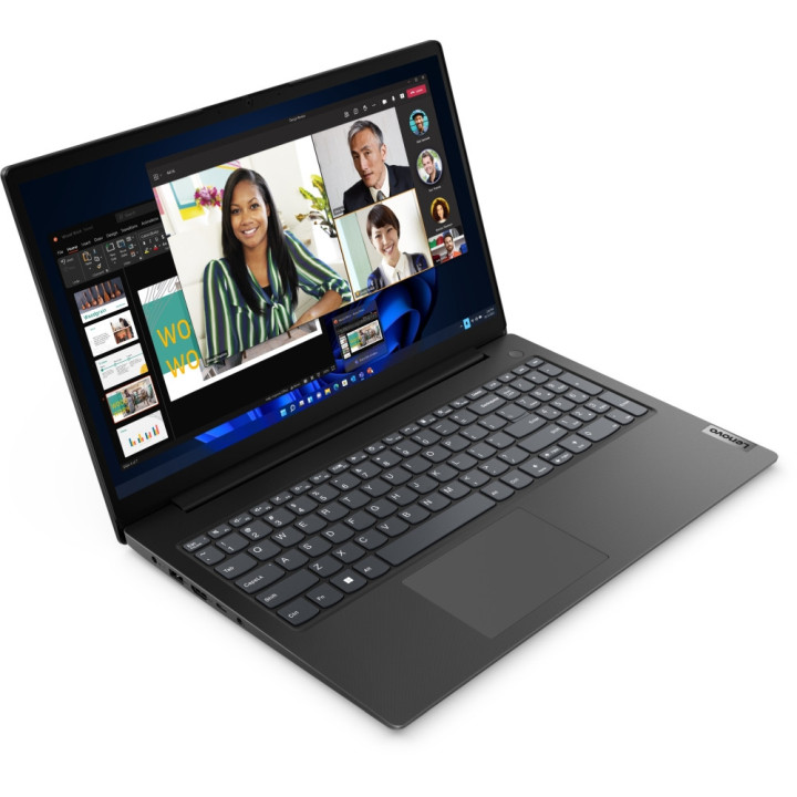 Лаптоп Lenovo V15 G4 AMD Ryzen 5 7520U, 15.6" FHD (1920x1080) TN AG, 16GB LPDDR5 RAM, 512GB SSD, AMD Radeon 610M Graphics, Black, DOS- 82YU00YQBM