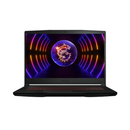 Лаптоп MSI Thin GF63 12VF, Intel i7-12650H, 15.6" FHD, 144Hz, IPS, RAM 16GB DDR4, 1TB SSD, RTX 4060 8GB GDDR6, Red Backlit Gaming KBD, NO OS, Black - 9S7-16R821-1262
