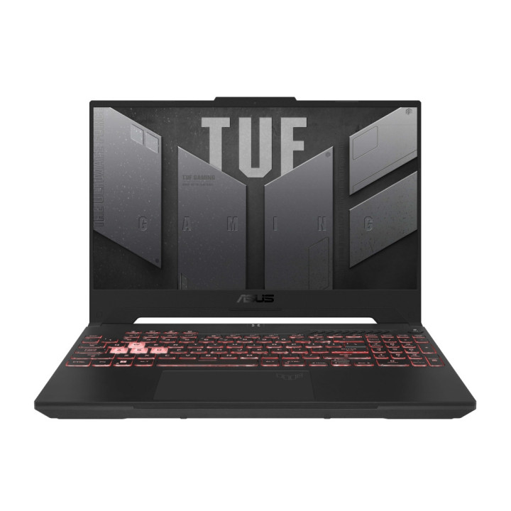 Лаптоп Asus TUF A15 FA507UV-LP014, AMD Ryzen 9 8940HS, 15.6" FHD AG 144Hz, RAM 16GB DDR5, 512GB SSD. RTX 4060 8GB GDDR6, Backlit Chiclet Keyboard 1-Zone RGB, No OS, Mecha Gray - 90NR0I25-M000M0