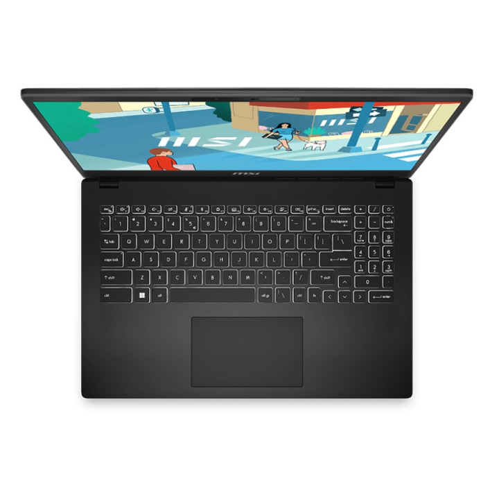 Лаптоп MSI Modern 15 H C13M, Intel  i7-13700H, 15.6" FHD IPS, RAM 16GB DDR4, 512GB SSD, backlight KBD(White), Win 11 Home Advanced, Classic Blac - 9S7-15H431-074