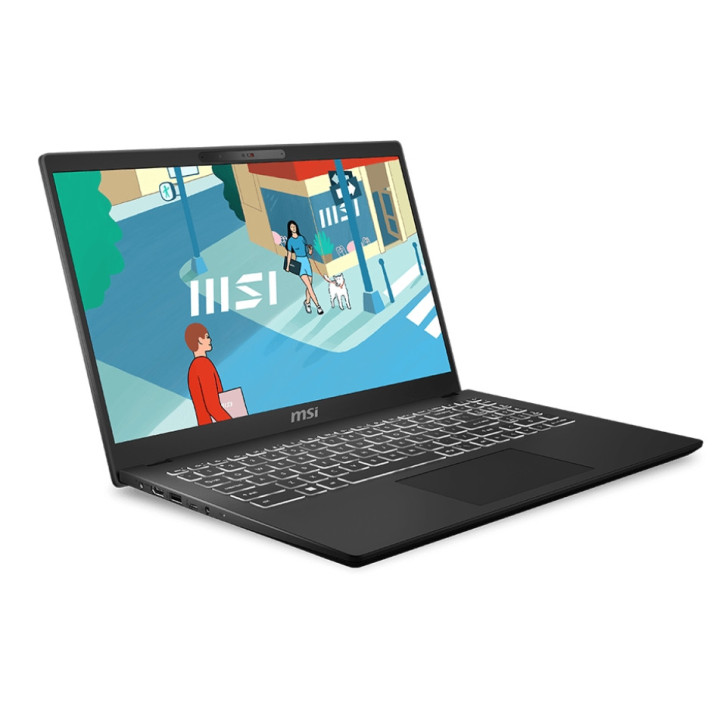 Лаптоп MSI Modern 15 H C13M, Intel  i7-13700H, 15.6" FHD IPS, RAM 16GB DDR4, 512GB SSD, backlight KBD(White), Win 11 Home Advanced, Classic Blac - 9S7-15H431-074