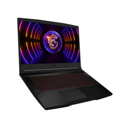 Лаптоп MSI Thin GF63 12UC, Intel i7-12650H, 15.6" FHD, 144Hz, IPS, RAM 8GB DDR4, 1TB SSD, RTX3050 4GB GDDR6, Red Backlit Gaming KBD, NO OS, Black - 9S7-16R821-1267