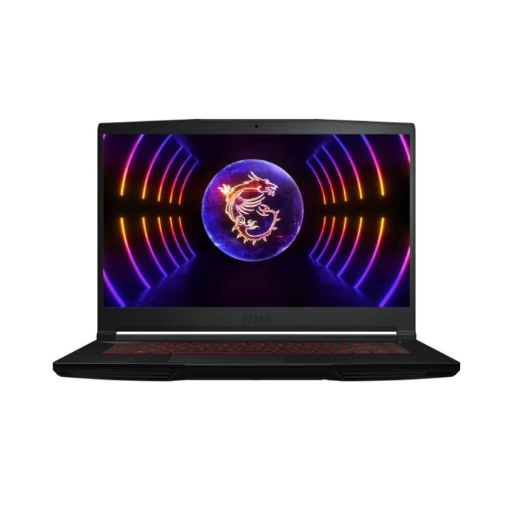 Лаптоп MSI Thin GF63 12VE, Intel i5-12450H, 15.6" FHD, 144Hz, IPS, RAM 16GB DDR4, 1TB SSD, RTX4050 6GB GDDR6, Red Backlit Gaming KBD, NO OS, Black - 9S7-16R821-1265