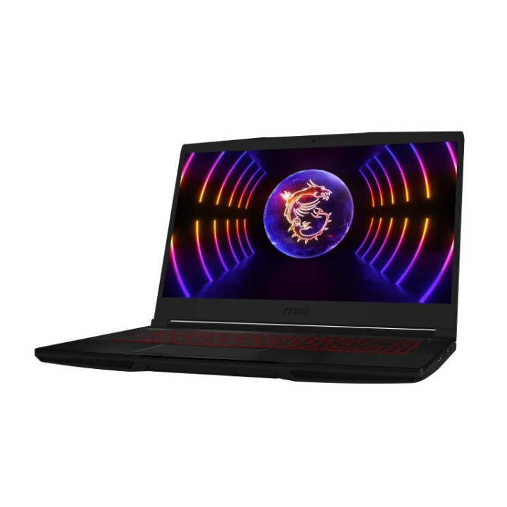 Лаптоп MSI Thin GF63 12VE, Intel i5-12450H, 15.6" FHD, 144Hz, IPS, RAM 16GB DDR4, 1TB SSD, RTX4050 6GB GDDR6, Red Backlit Gaming KBD, NO OS, Black - 9S7-16R821-1265