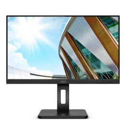 Монитор AOC Q24P2Q, 23.8" IPS WLED, 2560x1440 75Hz, 4ms GtG, 250cd m/2, 1000:1, DCR 50M:1, Low Blue Light, 2Wx2, Swivel, D-SUB, HDMI, DP, USB hub