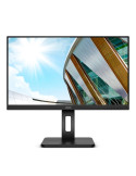 Монитор AOC Q24P2Q, 23.8" IPS WLED, 2560x1440 75Hz, 4ms GtG, 250cd m/2, 1000:1, DCR 50M:1, Low Blue Light, 2Wx2, Swivel, D-SUB, HDMI, DP, USB hub
