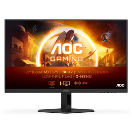 Монитор AOC 27G4XE, 27" IPS WLED, 180Hz, 1ms GtG, 0.5ms MPRT, 300cd m/2, 1000:1, 80M:1 DCR, Adaptive Sync, Low Blue Mode, 2Wx2, HDMI, DP