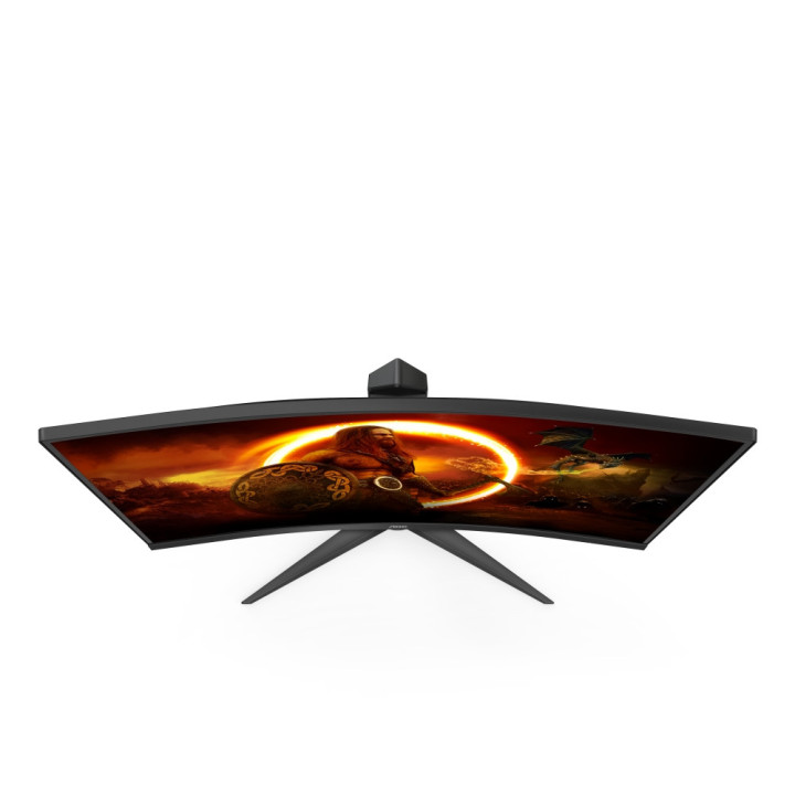 Монитор AOC CQ27G2S/BK, 27" Curved 1500R VA WLED, 2560x1440 165Hz, 4ms GtG, 1ms MPRT, 250cd m/2, 3000:1, DCR 80M:1, Adaptive Sync, Low Blue Light, Swivel, HDMI, DP