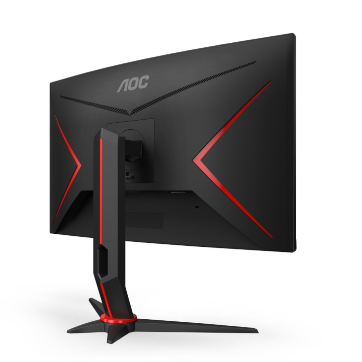 Монитор AOC CQ27G2S/BK, 27" Curved 1500R VA WLED, 2560x1440 165Hz, 4ms GtG, 1ms MPRT, 250cd m/2, 3000:1, DCR 80M:1, Adaptive Sync, Low Blue Light, Swivel, HDMI, DP