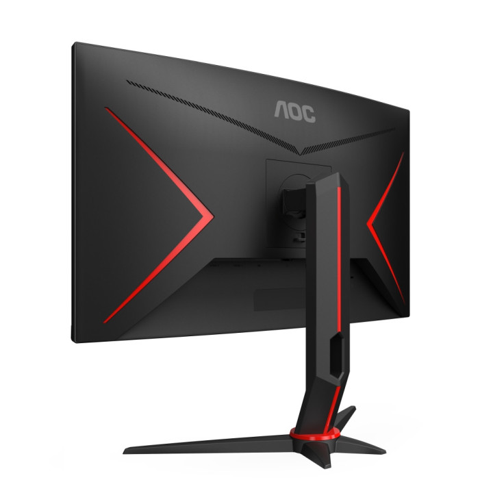 Монитор AOC CQ27G2S/BK, 27" Curved 1500R VA WLED, 2560x1440 165Hz, 4ms GtG, 1ms MPRT, 250cd m/2, 3000:1, DCR 80M:1, Adaptive Sync, Low Blue Light, Swivel, HDMI, DP