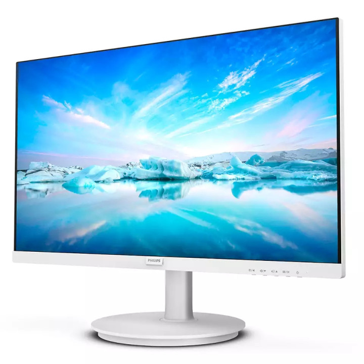 Монитор Philips 241V8AW, 23.8" IPS WLED, 75Hz, 4ms GtG, 250cd m/2, 1000:1, Mega Infinity DCR, Adaptive Sync, Low Blue Mode, 2Wx2, D-SUB, HDMI, White - 241V8AW/00