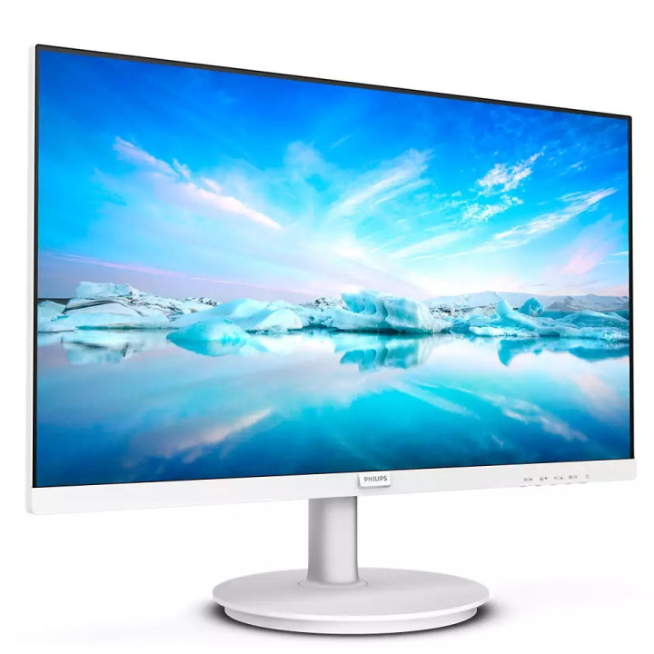 Монитор Philips 241V8AW, 23.8" IPS WLED, 75Hz, 4ms GtG, 250cd m/2, 1000:1, Mega Infinity DCR, Adaptive Sync, Low Blue Mode, 2Wx2, D-SUB, HDMI, White - 241V8AW/00