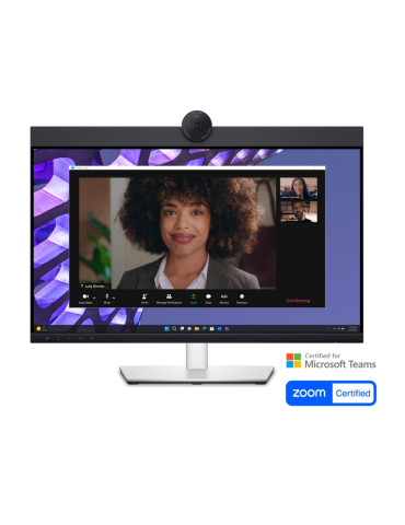 Монитор Dell P2424HEB, 23.8" Video Conferencing, FullHD AG, IPS, 16:9, 5ms, 250 cd/m2, 99% sRGB, HDMI, DP, USB-C, USB 3.2 hub, RJ45, 1x 4MP RGB   IR 2K camera, 2x digital mic, 2x 5W, Black